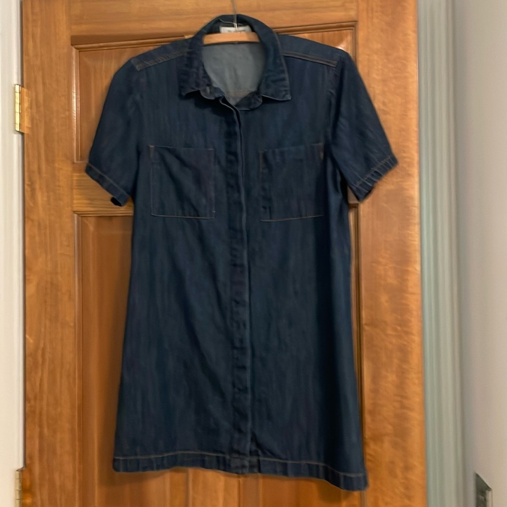 Forever 21 Denim Button Down Mini Dress Sz S
